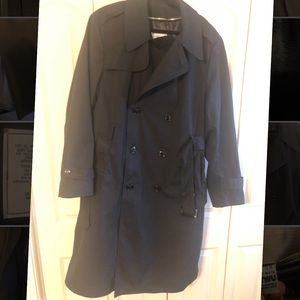 44R Black US Marine Core Trench Coat